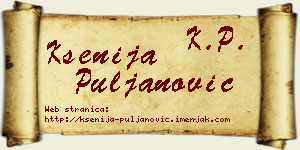 Ksenija Puljanović vizit kartica